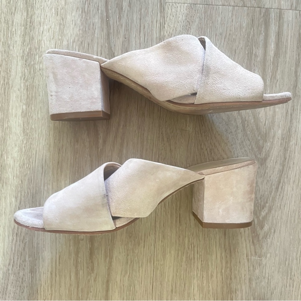 Marc Fisher Rinna Crisscross Slides In Blush Sued… - image 7